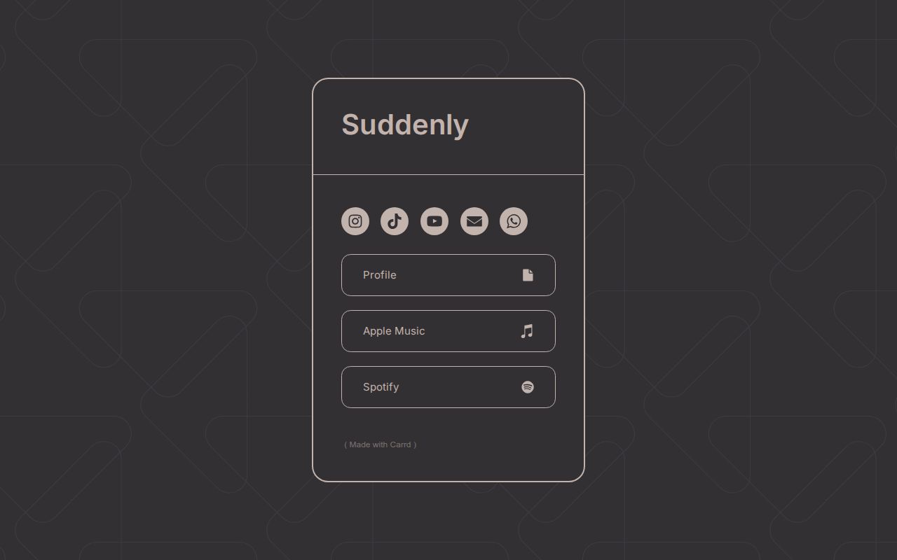 Carrd profile picture for @suddenly